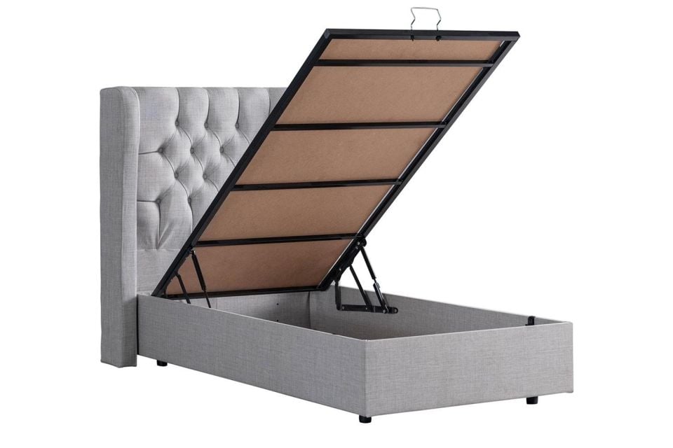 Riga Baza Başlık Seti 90 x 190 - Açık Gri