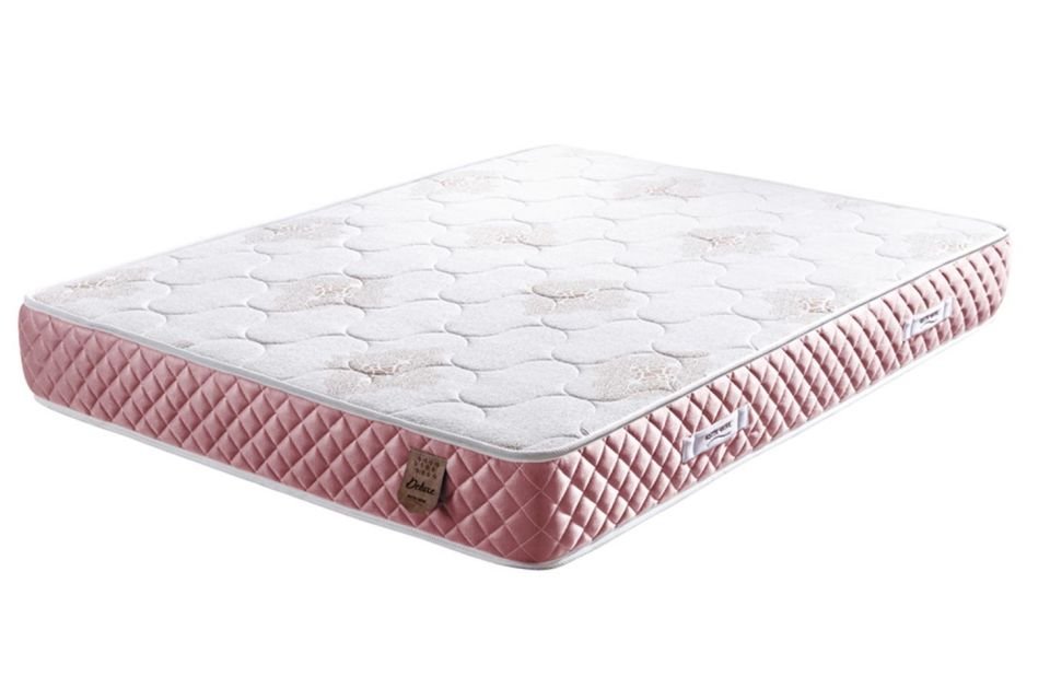 Deluxe Ortopedik Yaylı Yatak Pembe - 150x200
