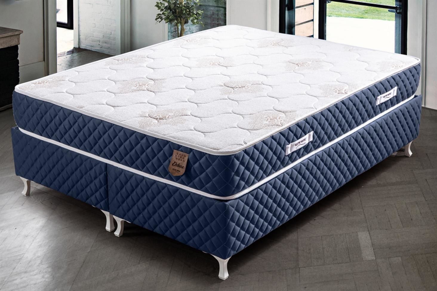 Deluxe Ortopedik Yaylı Yatak Lacivert - 90x190