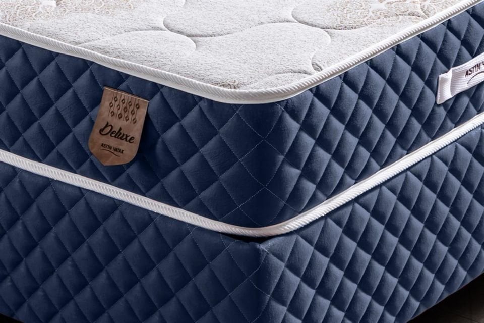 Deluxe Ortopedik Yaylı Yatak Lacivert - 120x200