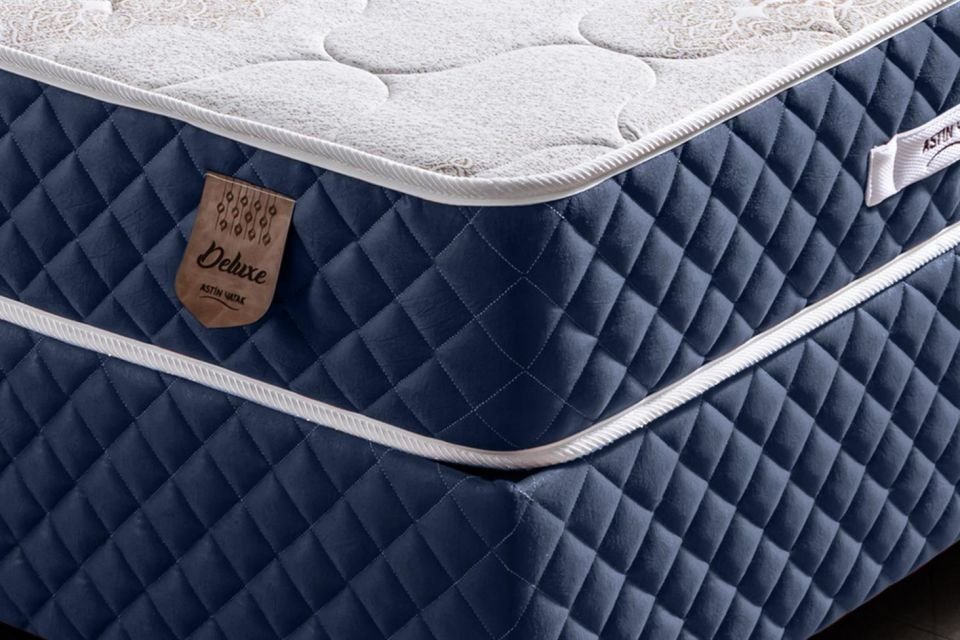 Deluxe Ortopedik Yaylı Yatak Lacivert - 160x200