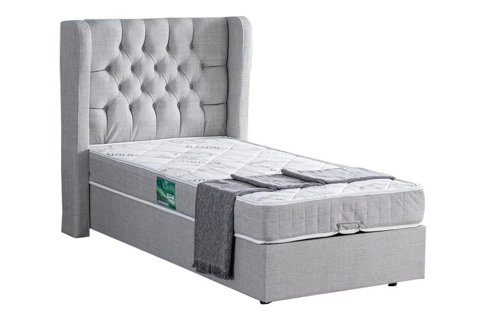 Riga Baza Başlık Comfort Yatak Seti 120 x 200 - Açık Gri