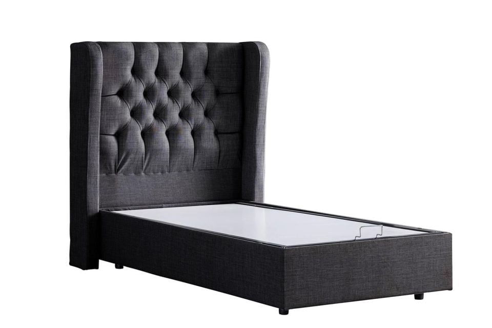 Riga Baza Başlık Comfort Yatak Seti 100 x 200 - Antrasit