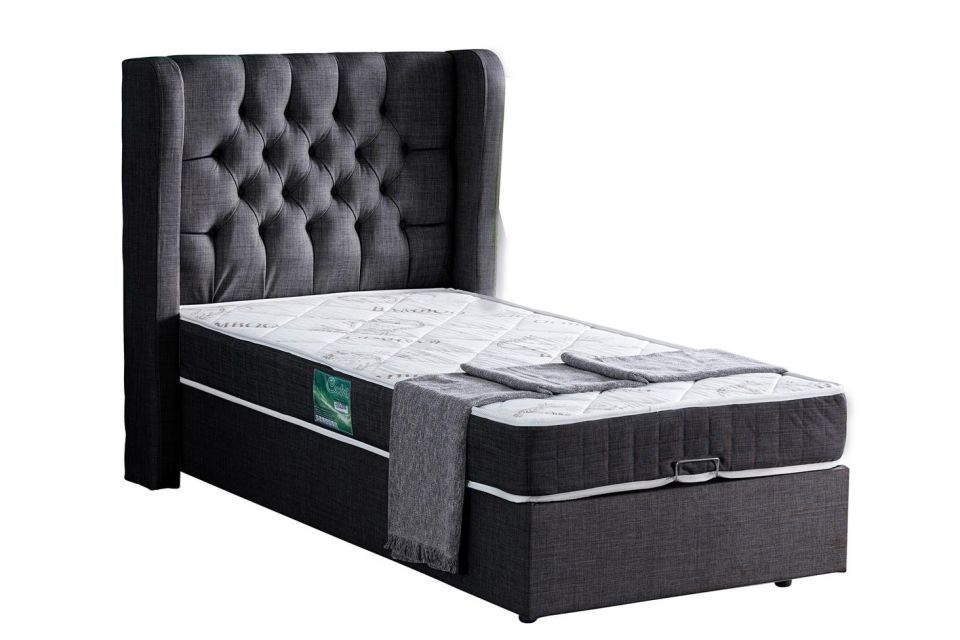 Riga Baza Başlık Comfort Yatak Seti 100 x 200 - Antrasit