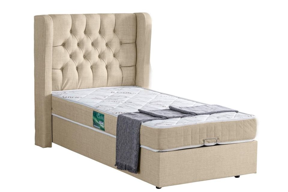 Riga Baza Başlık Comfort Yatak Seti 120 x 200 - Krem