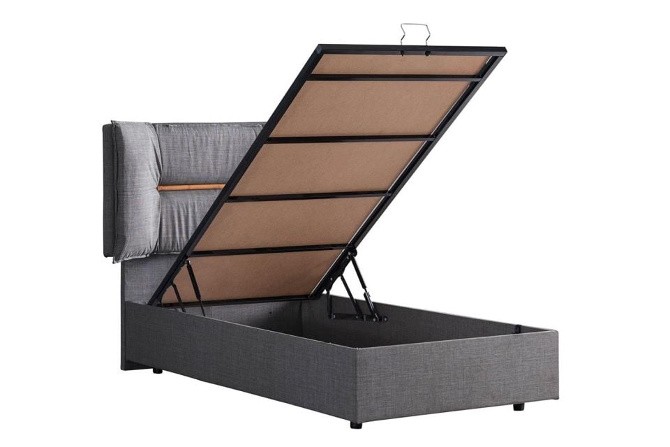 Lizbon Baza Başlık Seti 90 x 190 - Gri
