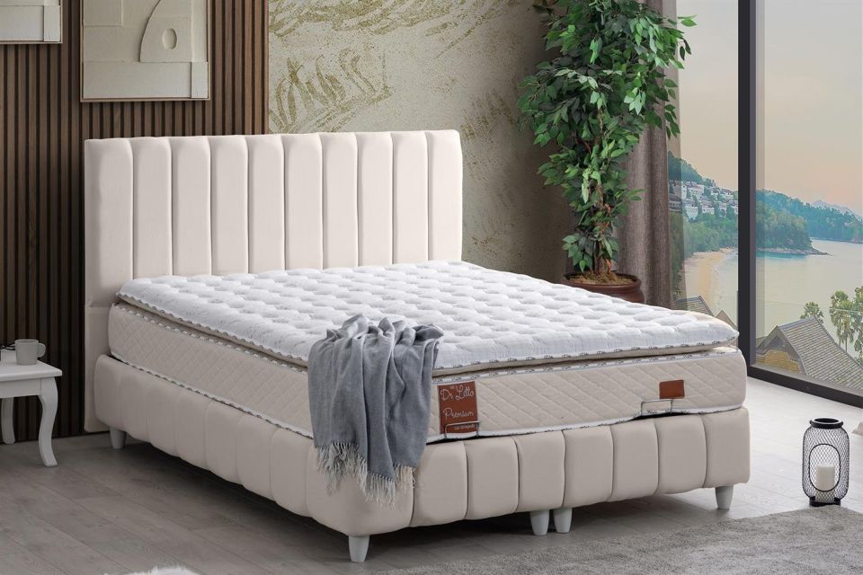 Narva Baza Başlık Real Pedli Yatak Seti 150 x 200 - Krem