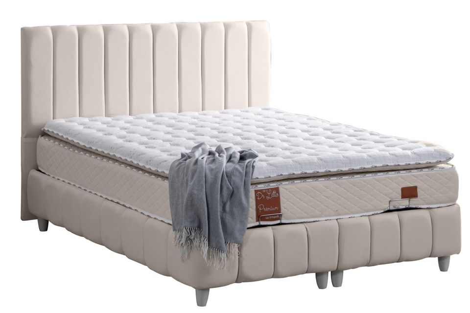 Narva Baza Başlık Real Pedli Yatak Seti 180 x 200 - Krem