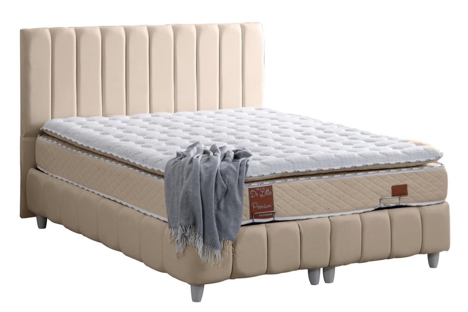 Narva Baza Başlık Real Pedli Yatak Seti 180 x 200 - Bej