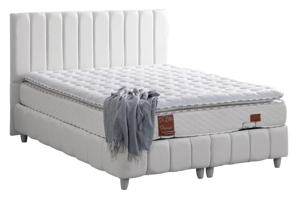 Narva Baza Başlık Real Pedli Yatak Seti 100 x 200 - Beyaz