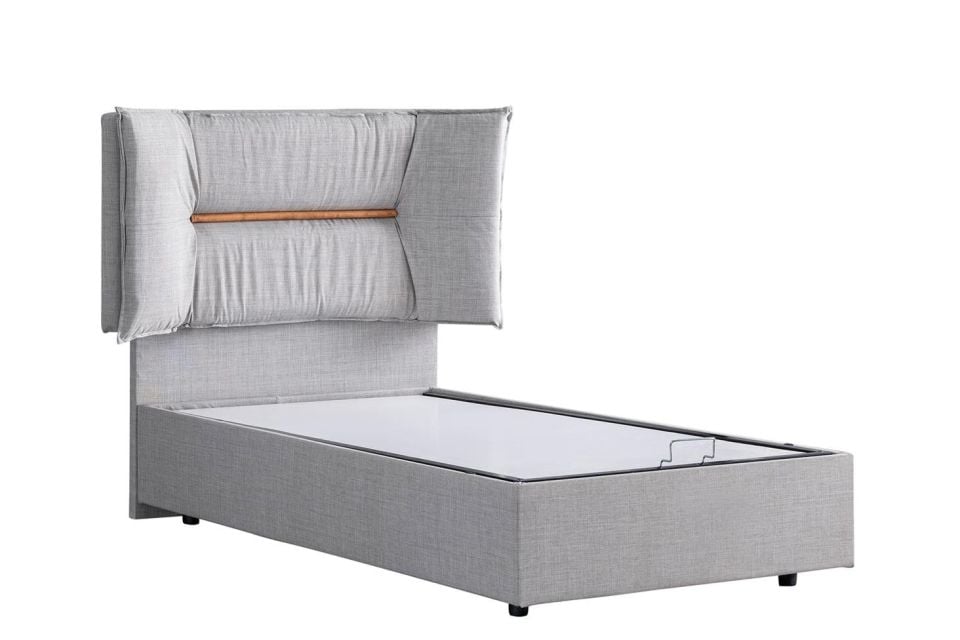 Lizbon Baza Başlık Comfort Yatak Seti 120 x 200 - Açık Gri