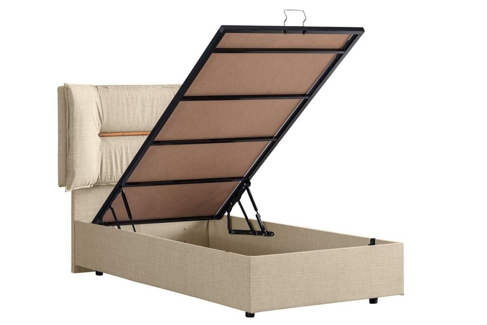 Lizbon Baza Başlık Comfort Yatak Seti 90 x 190 - Krem