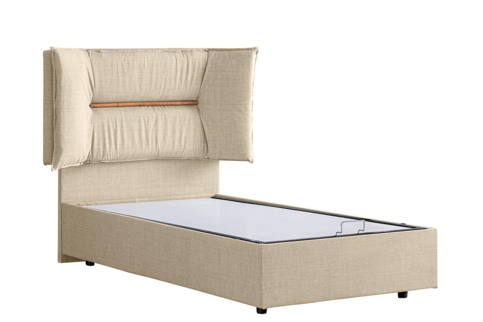 Lizbon Baza Başlık Comfort Yatak Seti 90 x 200 - Krem