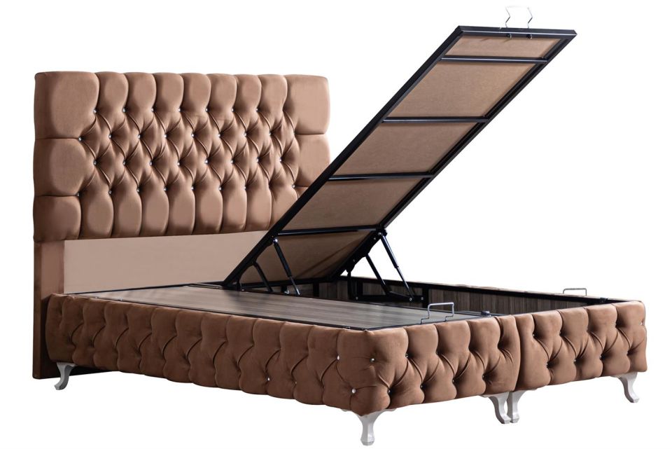 Roma Baza Başlık Seti 90 x 190 - Açık Kahve