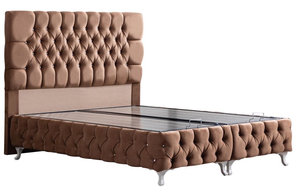 Roma Baza Başlık Seti 90 x 190 - Açık Kahve