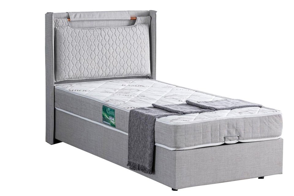 Zagreb Baza Başlık Comfort Yatak Seti 90 x 190 - Açık Gri