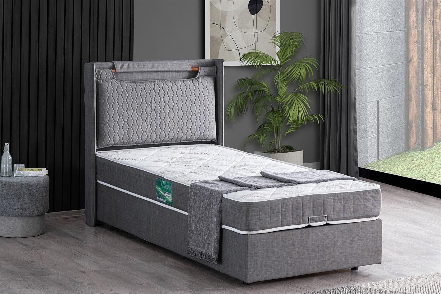 Zagreb Baza Başlık Comfort Yatak Seti 120 x 200 - Gri