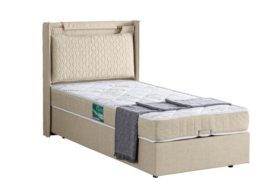 Zagreb Baza Başlık Comfort Yatak Seti 90 x 200 - Krem