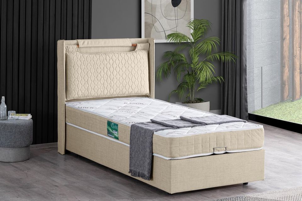 Zagreb Baza Başlık Comfort Yatak Seti 120 x 200 - Krem