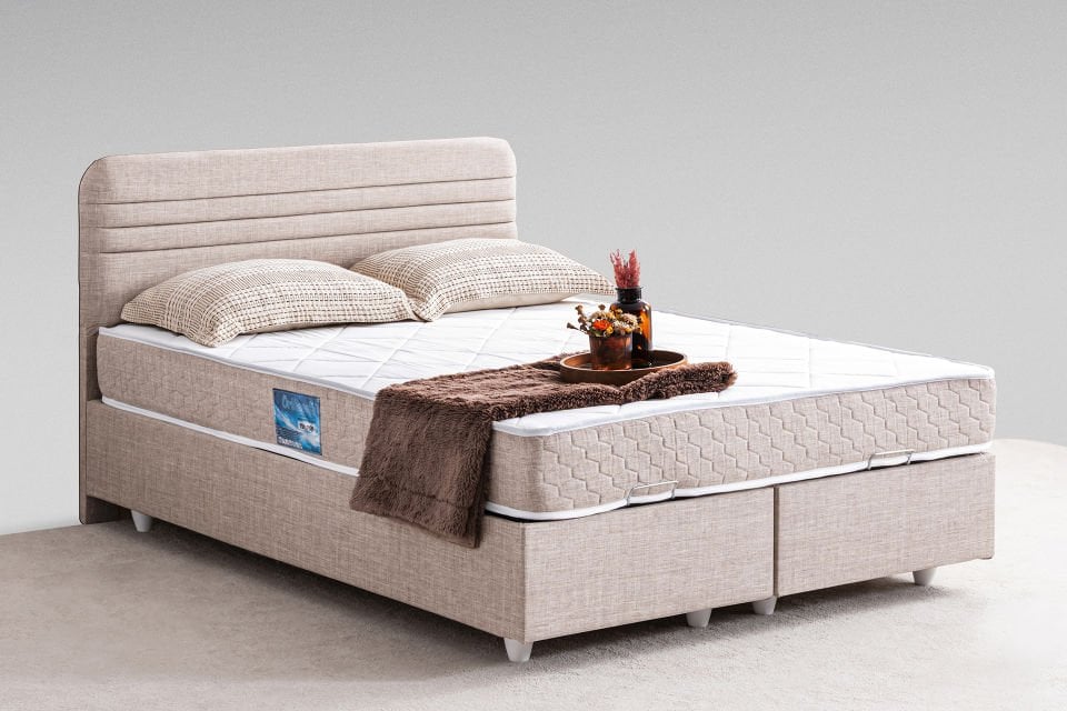 Mila Baza Başlık Orthosoft Yatak Seti 150 x 200 - Krem
