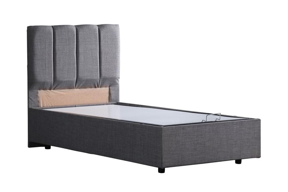 Defne Baza Başlık Seti 90 x 200 - Gri