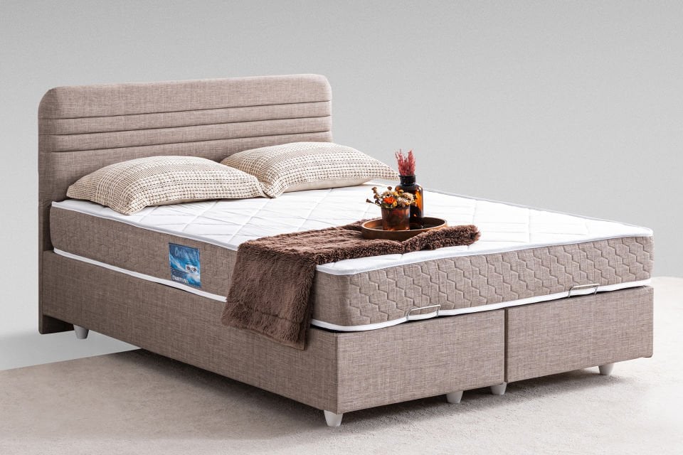 Mila Baza Başlık Orthosoft Yatak Seti 160 x 200 - Açık Kahve