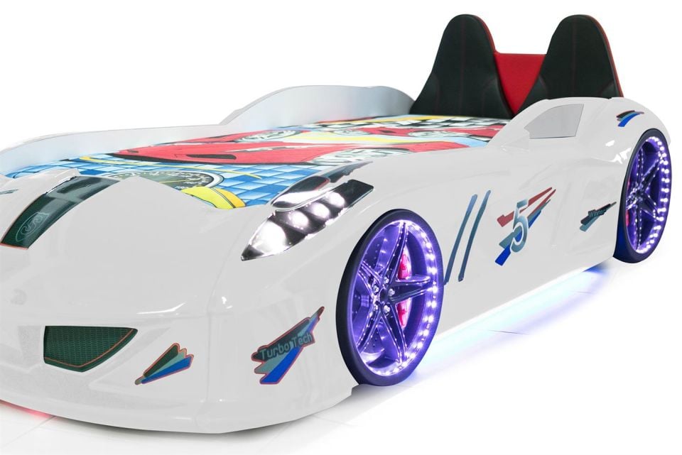 Jaguar Arabalı Yatak Koltuklu Full Ledli Kumandalı - Beyaz