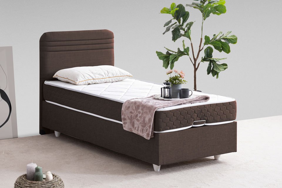 Mila Baza Başlık Orthosoft Yatak Seti 120 x 200 - Koyu Kahve