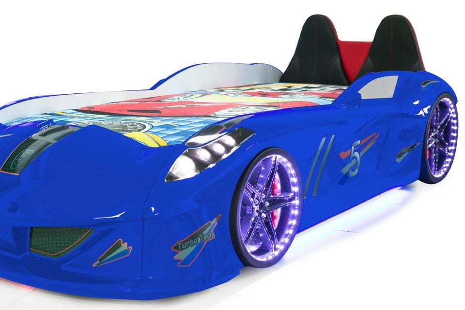 Jaguar Arabalı Yatak Koltuklu Full Ledli Kumandalı - Mavi