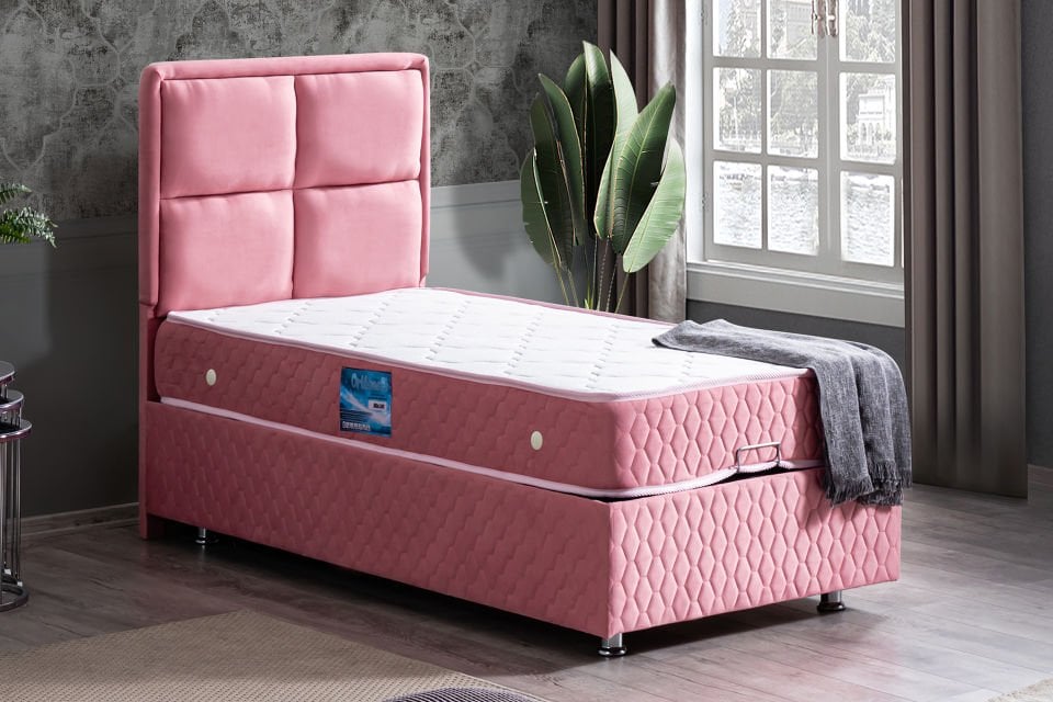 Grand Baza Başlık Ortho Soft Yatak Seti 90 x 200 - Pembe