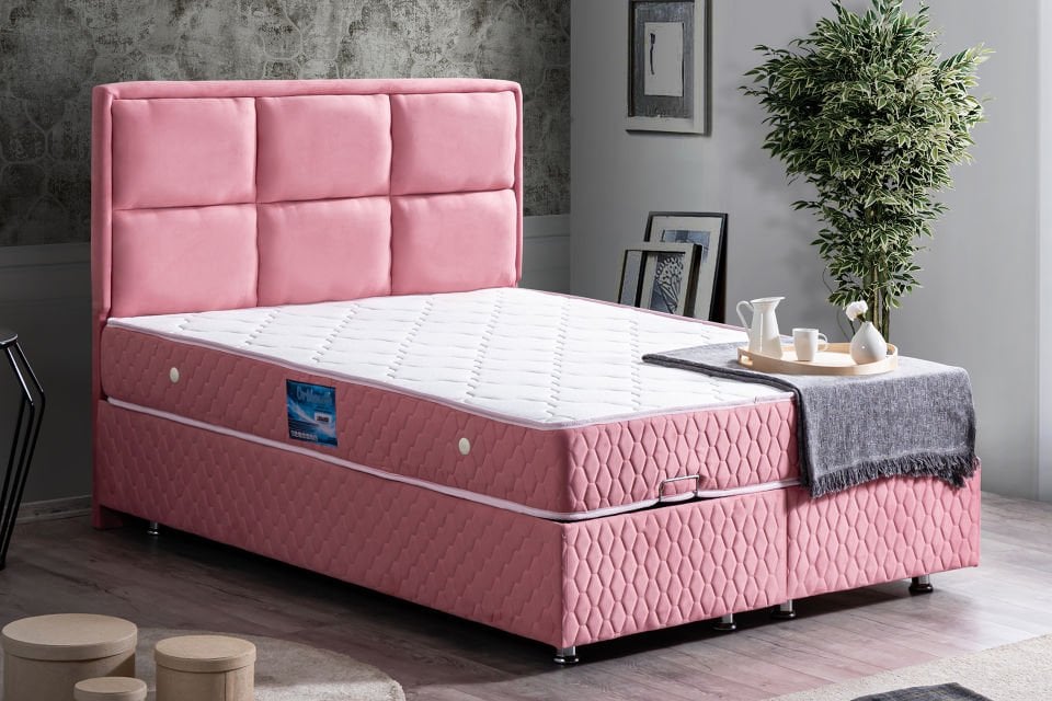 Grand Baza Başlık Ortho Soft Yatak Seti 160 x 200 - Pembe