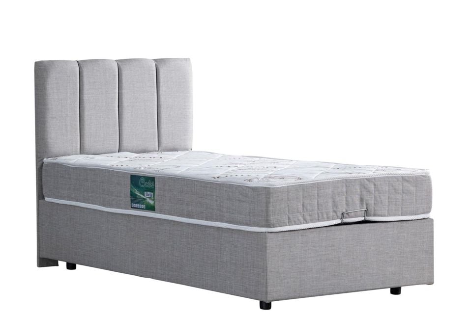 Defne Baza Başlık Comfort Yatak Seti 150 x 200 - Açık Gri