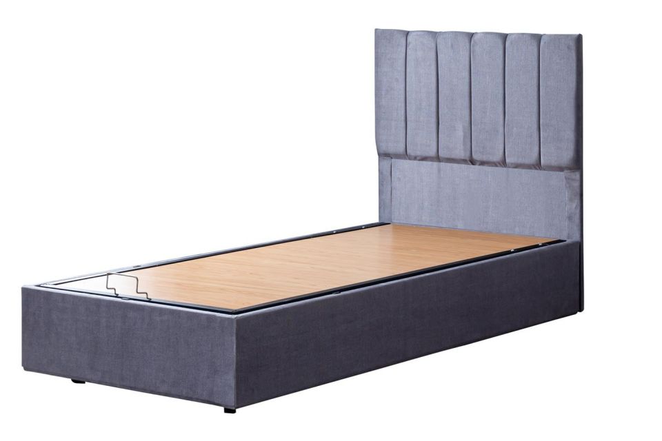 Cesur Baza Başlık Letto Yatak Seti 120 x 200 - Açık Gri