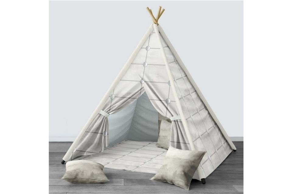 Eymen Çocuk Odası Takımı Uyumlu Dijital Baskılı Minderli Oyun Çadırı