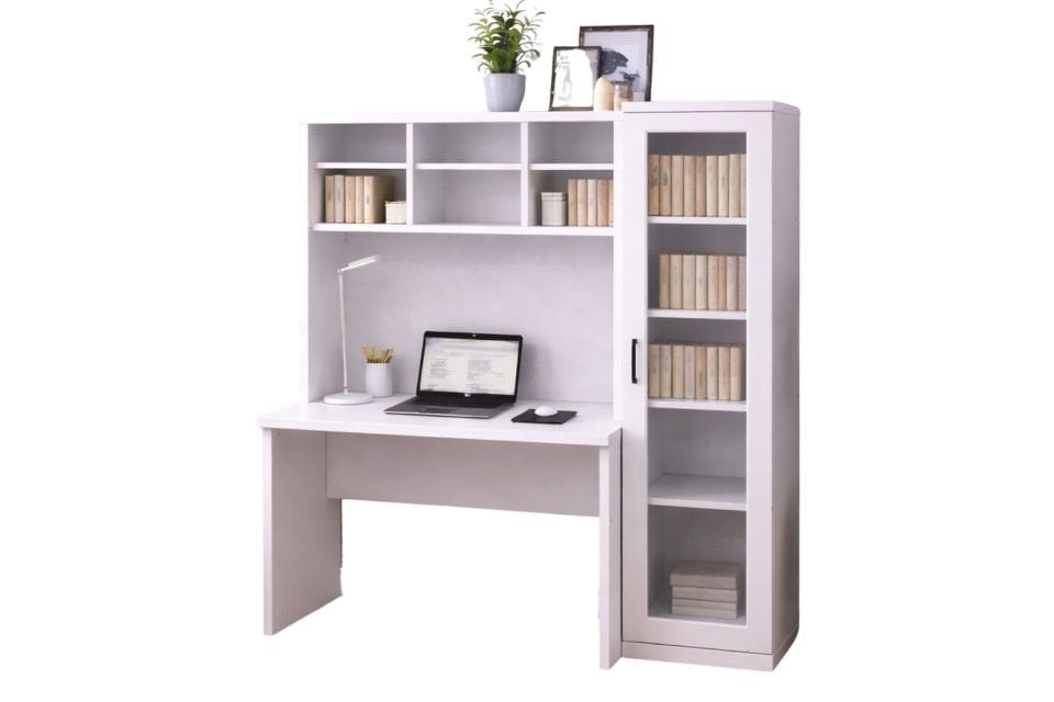 Merisa Çalışma Masası, Cam Kapaklı Kitaplık