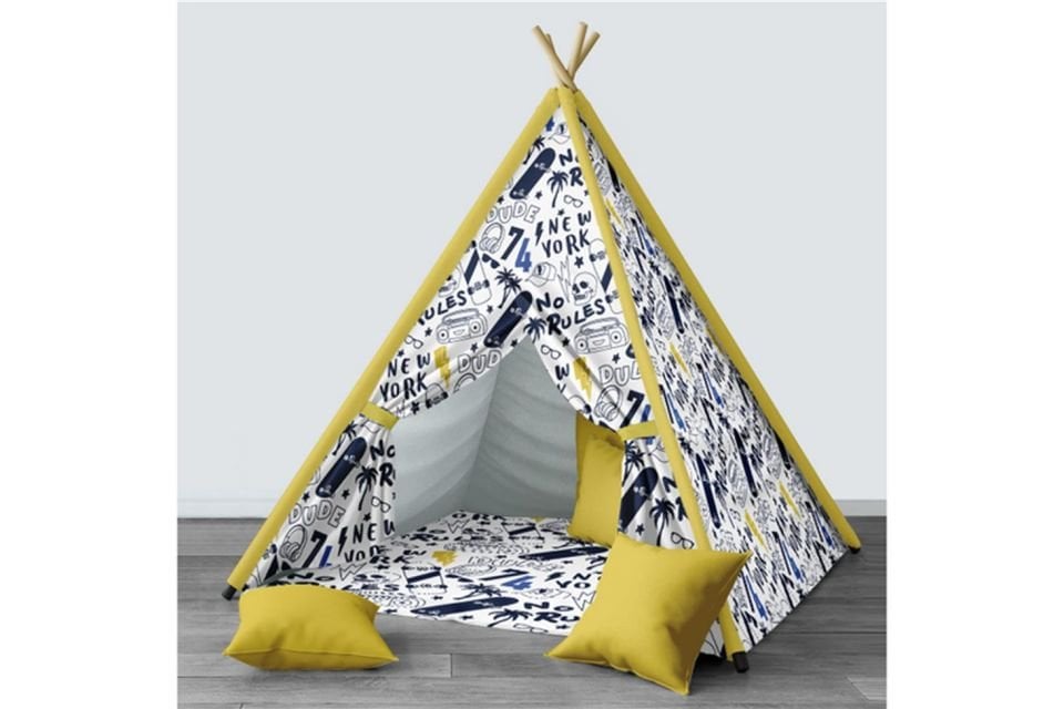 Venüs Genç Odası Takımı Uyumlu Dijital Baskılı Minderli Oyun Çadırı