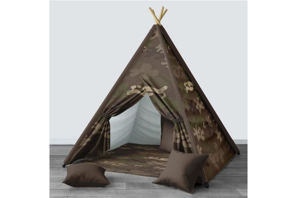 Elit Çocuk Odası Takımı Uyumlu Dijital Baskılı Minderli Oyun Çadırı