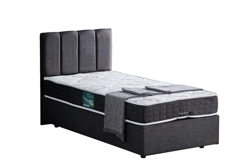 Defne Baza Başlık Comfort Yatak Seti 140 x 190 - Antrasit
