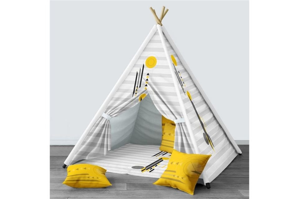 Relax Genç Odası Takımı Uyumlu Dijital Baskılı Minderli Oyun Çadırı