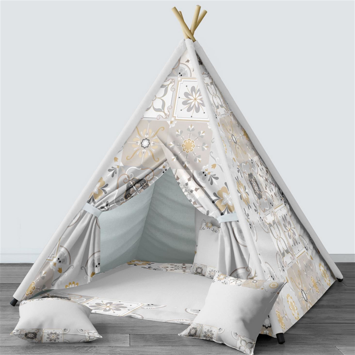 Dream New Genç Odası Takımı Uyumlu Dijital Baskılı Minderli Oyun Çadırı