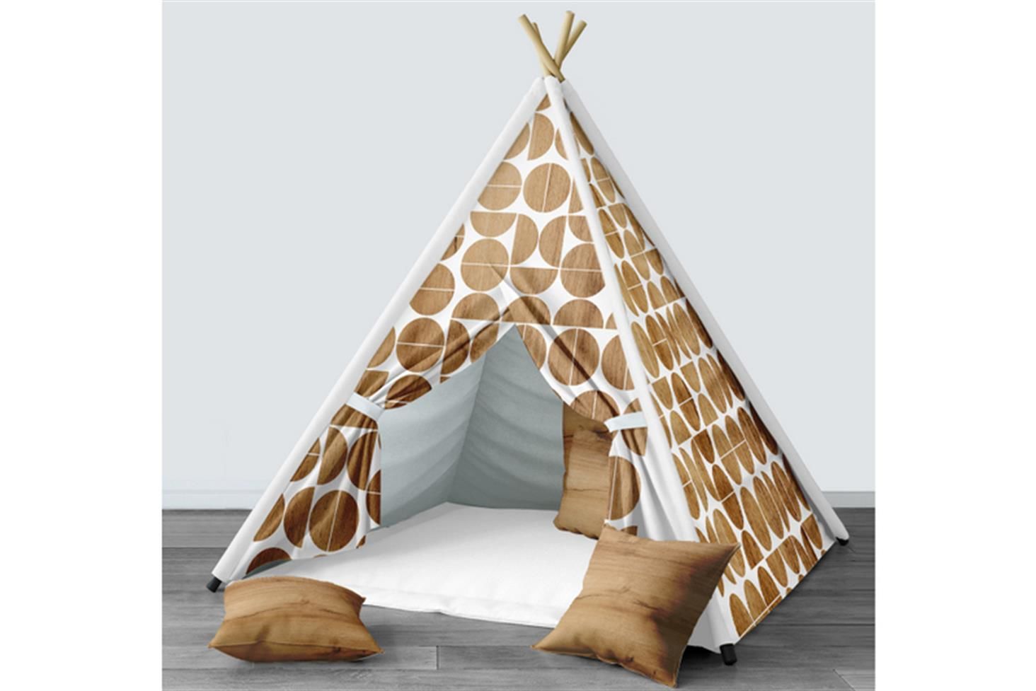 Deluxe Çocuk Odası Takımı Uyumlu Dijital Baskılı Minderli Oyun Çadırı