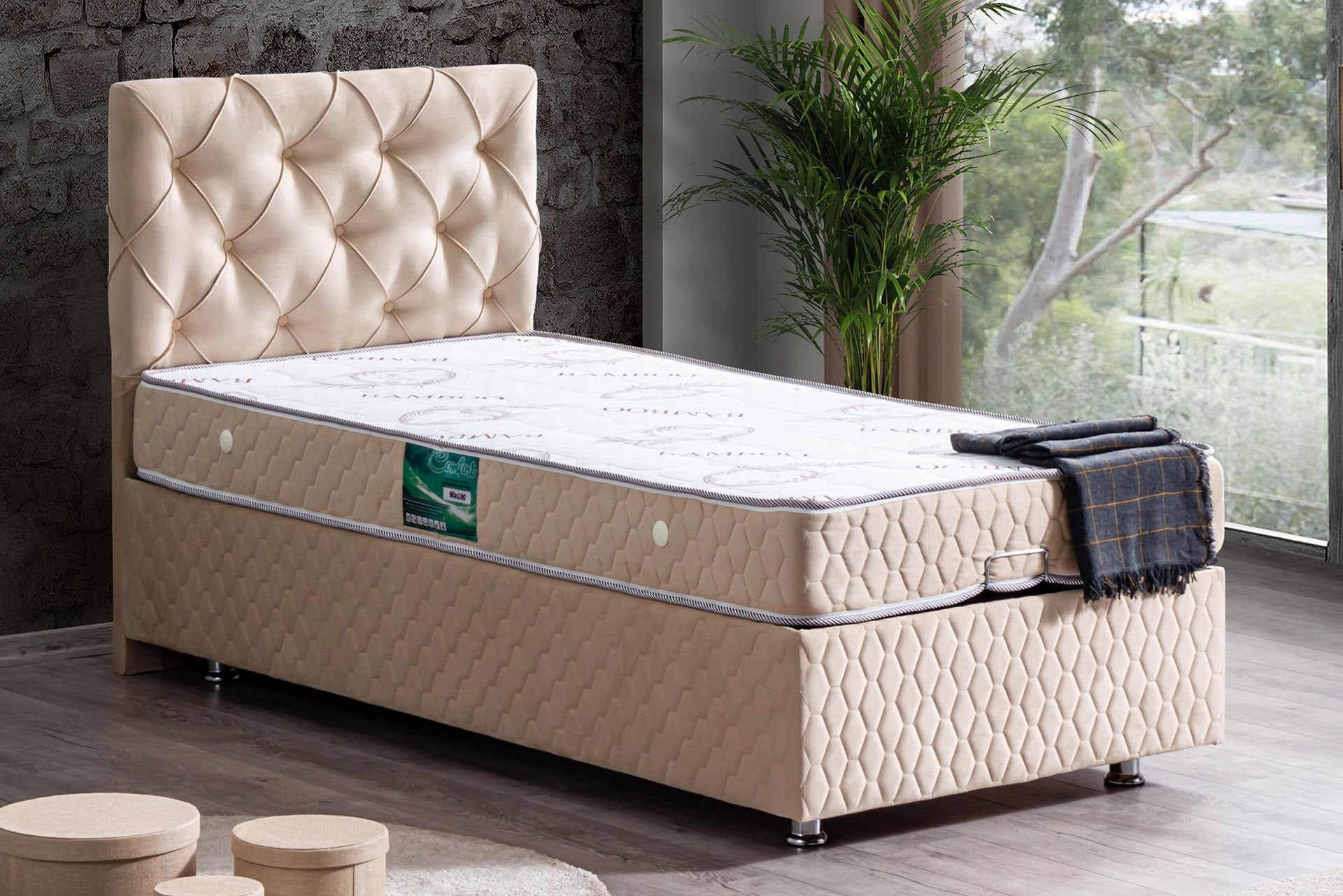 Vita Baza Başlık Comfort Yatak Seti 120 x 200 - Bej