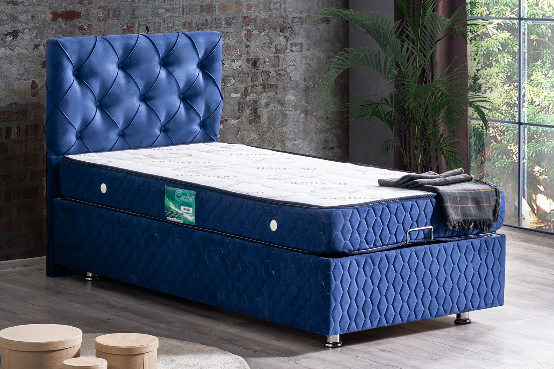 Vita Baza Başlık Comfort Yatak Seti 100 x 200 - Lacivert