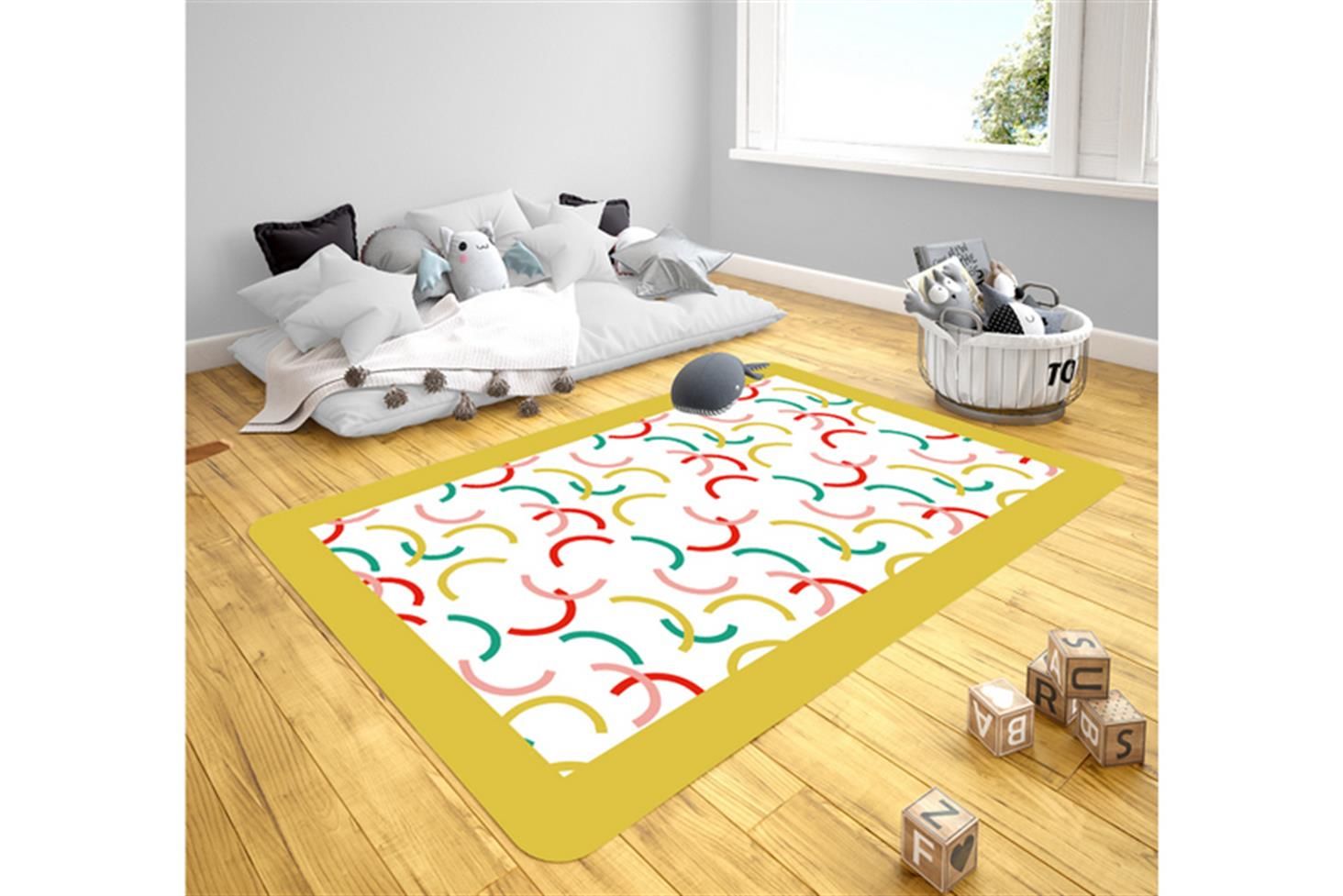 New Line Genç Odası Takımı Uyumlu Kaydırmaz Halı 120x180