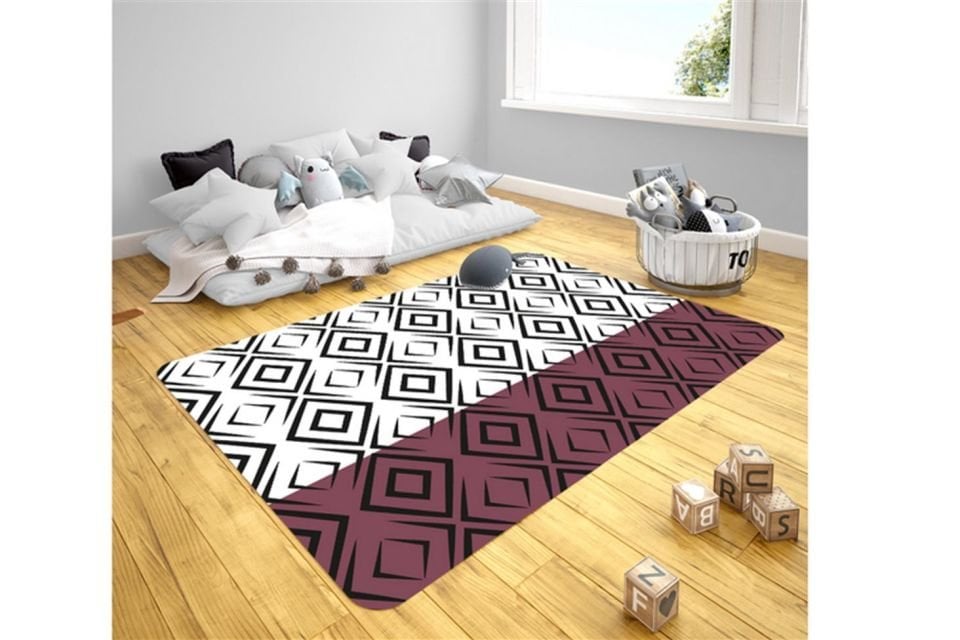 Ezgi Genç Odası Takımı Uyumlu Kaydırmaz Halı 120x180