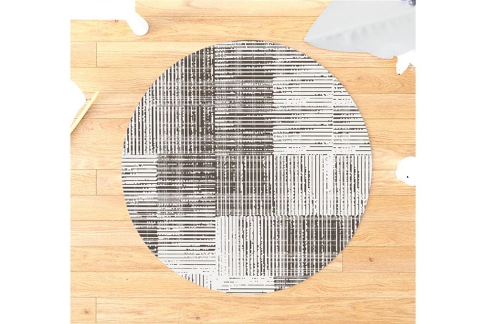 Country Genç Odası Takımı Uyumlu Yuvarlak Kaydırmaz Halı 160x160