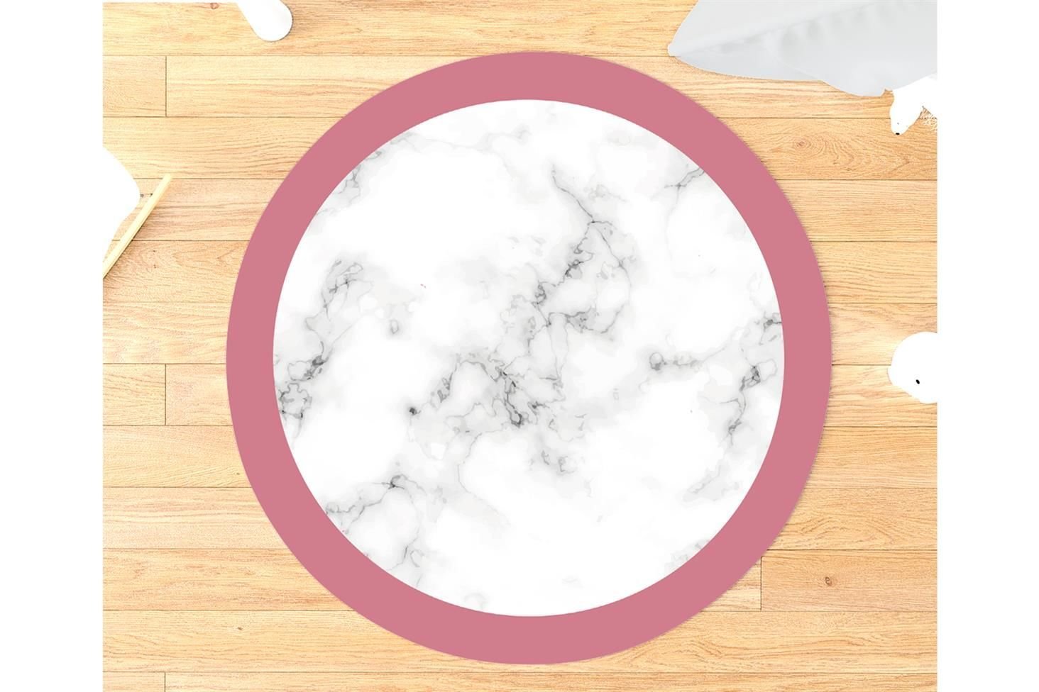 Lilyum Genç Odası Takımı Uyumlu Yuvarlak Kaydırmaz Halı 160x160