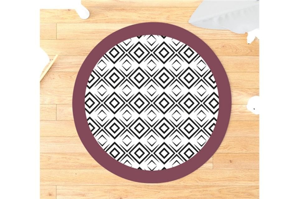 Ezgi Genç Odası Takımı Uyumlu Yuvarlak Kaydırmaz Halı 160x160 cm