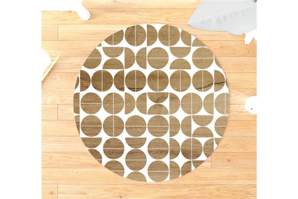 Delüxe Çocuk Odası Takımı Uyumlu Yuvarlak Kaydırmaz Halı 160x160