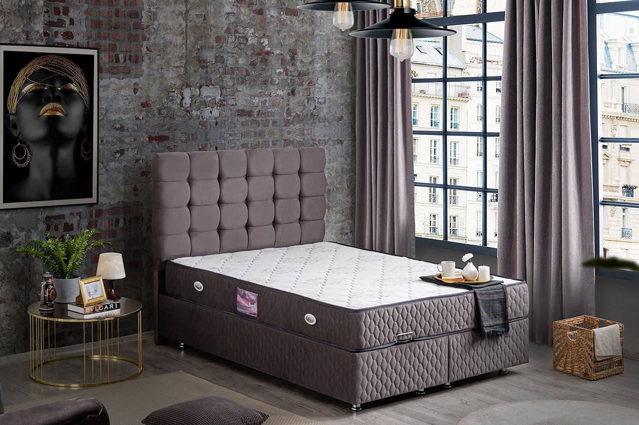 Duke Baza Başlık Deluxe Yatak Seti 160 x 200 - Antrasit